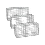 Zestaw 3 koszy gabionowych 100x50x30 cm, stal ocynkowana