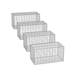 Zestaw 4 koszy gabionowych 100x50x50 cm stal ocynkowana