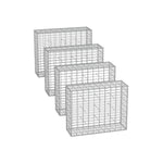 Zestaw 4 koszy gabionowych 100x80x30 cm stal ocynkowana