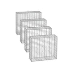 Zestaw 4 koszy gabionowych 100x90x30 cm, ocynkowane