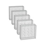Zestaw 5 koszy gabionowych 100x90x30 cm ze stali ocynkowanej