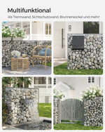 Zestaw 5 koszy gabionowych 100x90x30 cm ze stali ocynkowanej