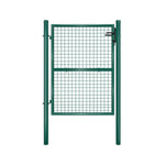 Zielona brama ogrodowa stalowa 106×125 cm z zamkiem