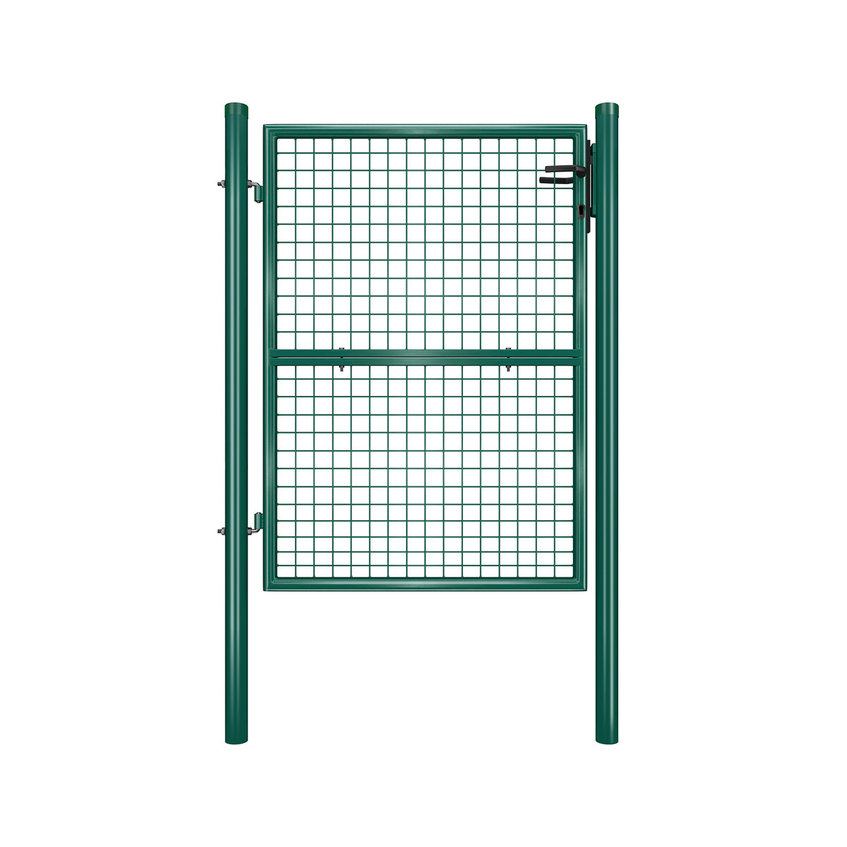 Zielona brama ogrodowa stalowa 106×125 cm z zamkiem