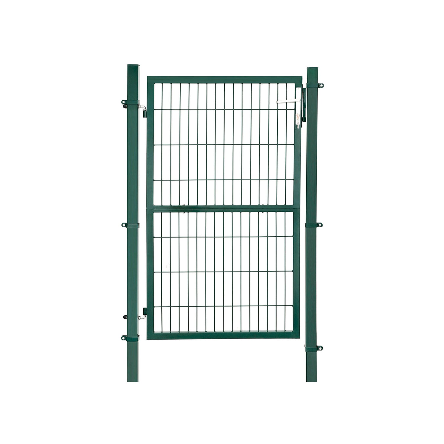 Brama ogrodowa metalowa z zamkiem 106x150 cm szara