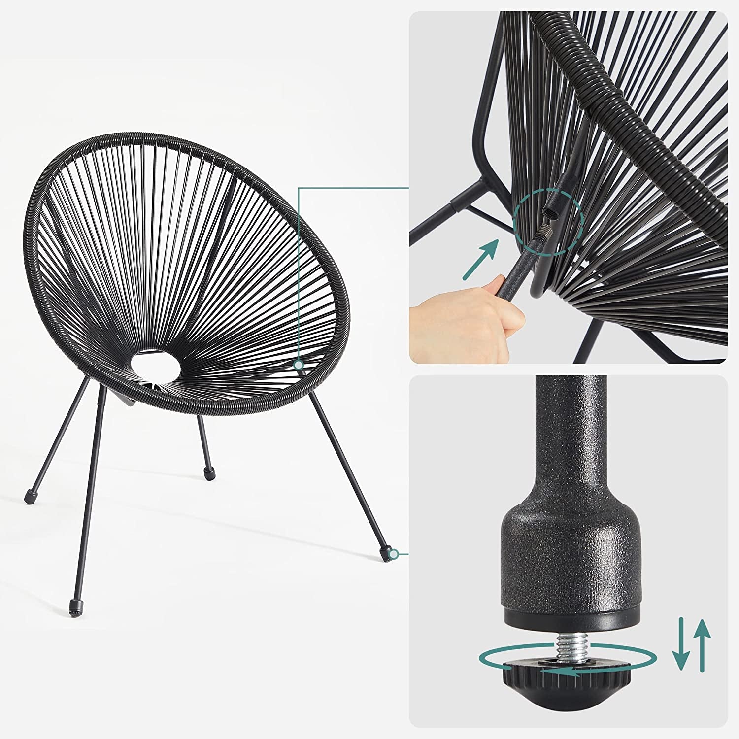 Produkt ogrodowy, czarny, 64 cm