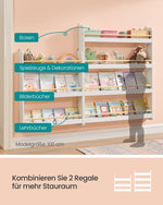 Regał dziecięcy 4-poziomowy biało-naturalny