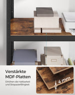Metalowa półka stojąca 5 poziomów, nośność do 650 kg