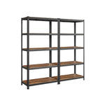 Zestaw 2 półek magazynowych 200x100x50 cm, nośność 600 kg