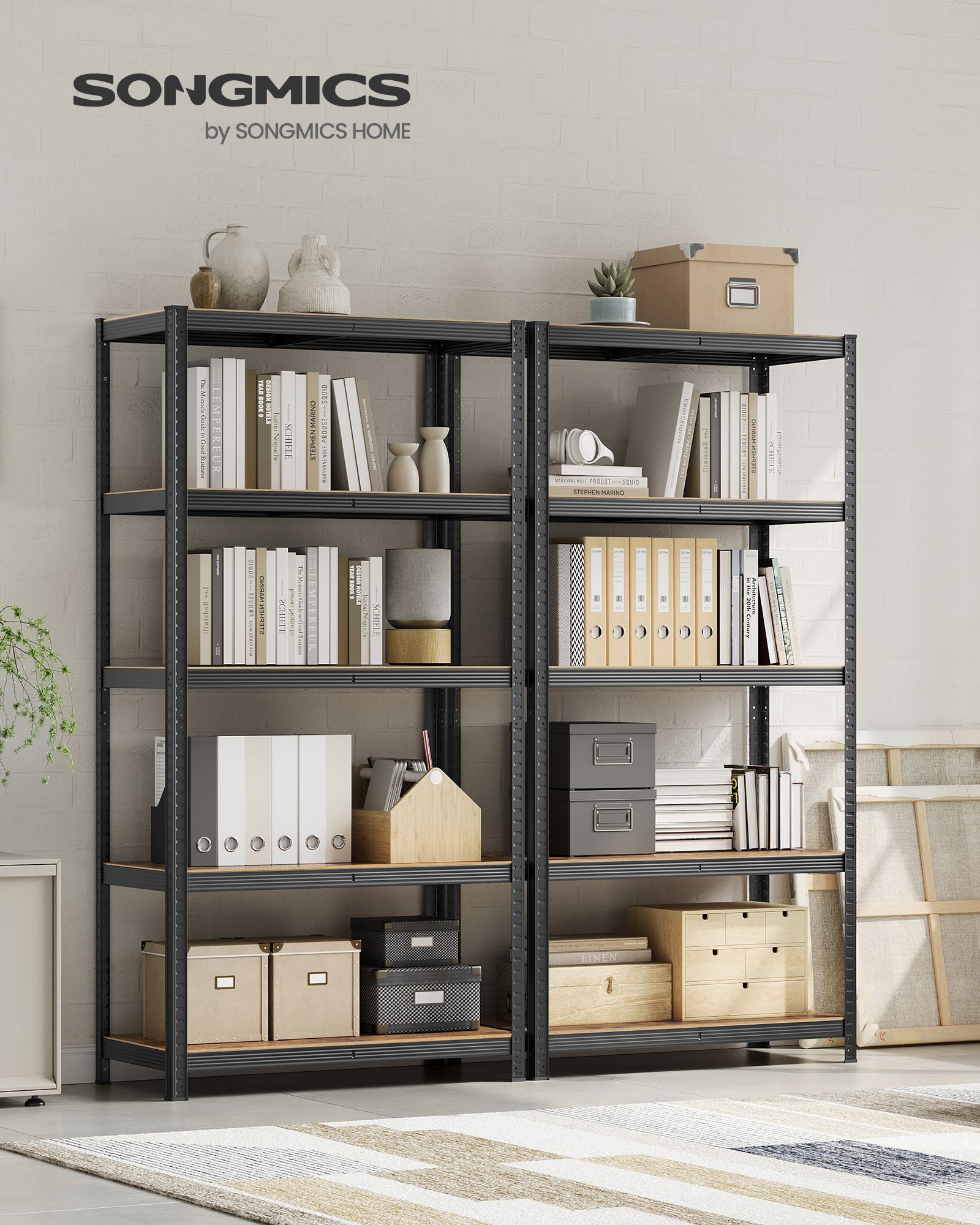 Zestaw 2 półek magazynowych 200x100x50 cm, nośność 600 kg