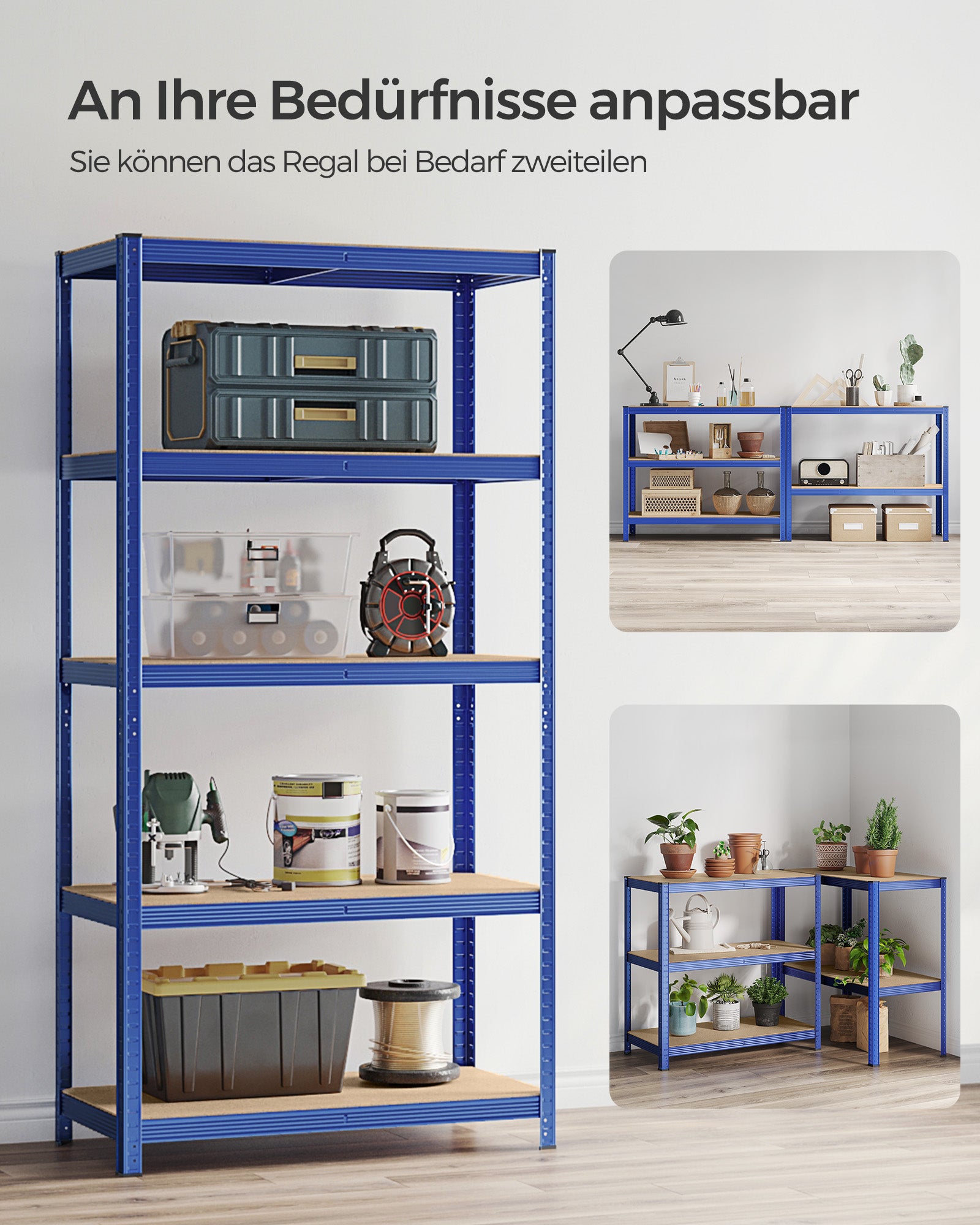 Regał, quartz blue, 200 cm