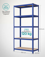 Regał, quartz blue, 200 cm