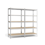 Zestaw 2 metalowych półek magazynowych 200x120x60 cm