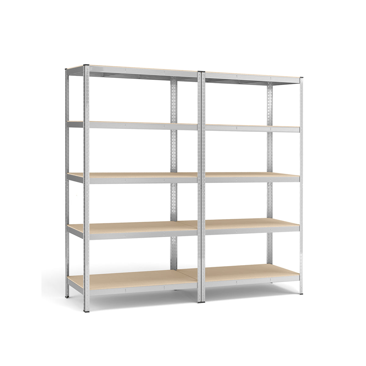 Zestaw 2 metalowych półek magazynowych 200x120x60 cm