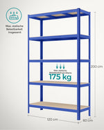 Regał, quartz blue, 200 cm