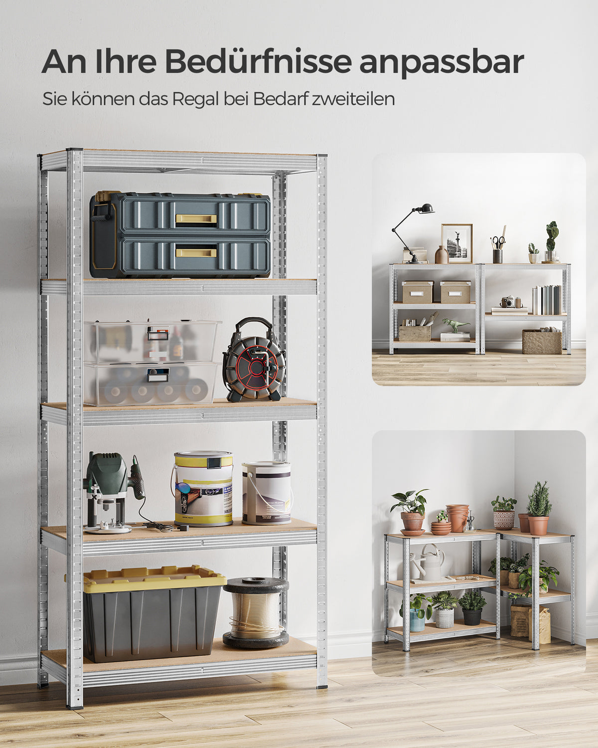 Regał magazynowy stalowy 180x90x40 cm, nośność 875 kg