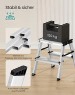 Aluminiowa drabina składana 2-stopniowa 38 cm