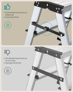 Aluminiowa drabina składana 2-stopniowa 38 cm