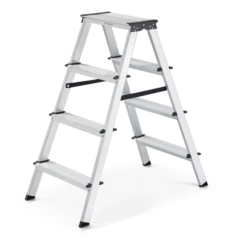 Aluminiowa drabina schodkowa 4-stopniowa składana