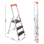 Aluminiowa drabina 3-stopniowa z półką na narzędzia
