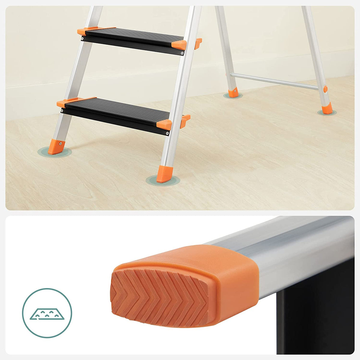 Aluminiowa drabina schodkowa 5 stopni