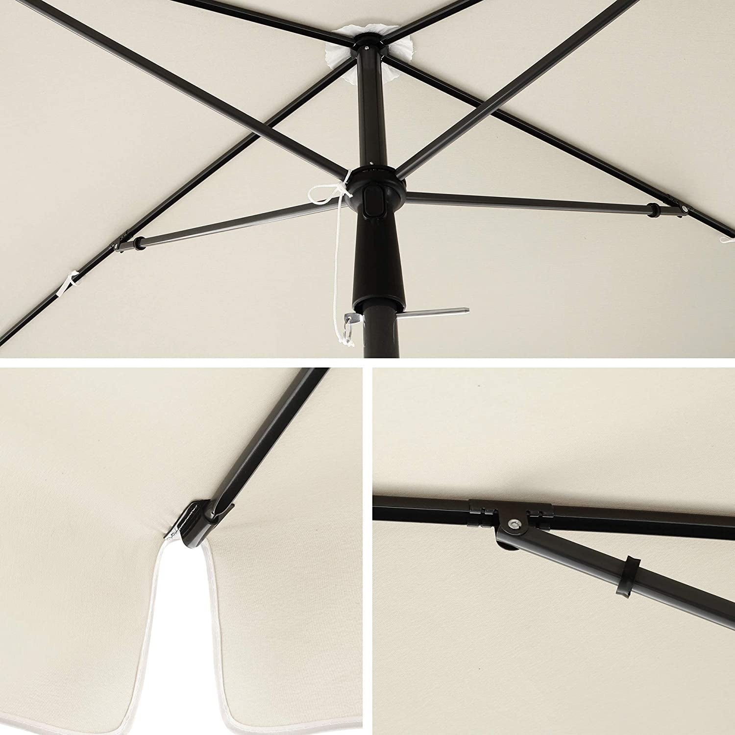Parasol ogrodowy, biały, 200 cm