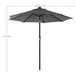 Parasol ogrodowy, czarny, 270 cm