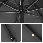 Parasol ogrodowy, czarny, 270 cm