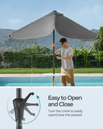 Parasol ogrodowy, szary, 200 cm