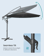 Parasol ogrodowy, szary, 300 cm