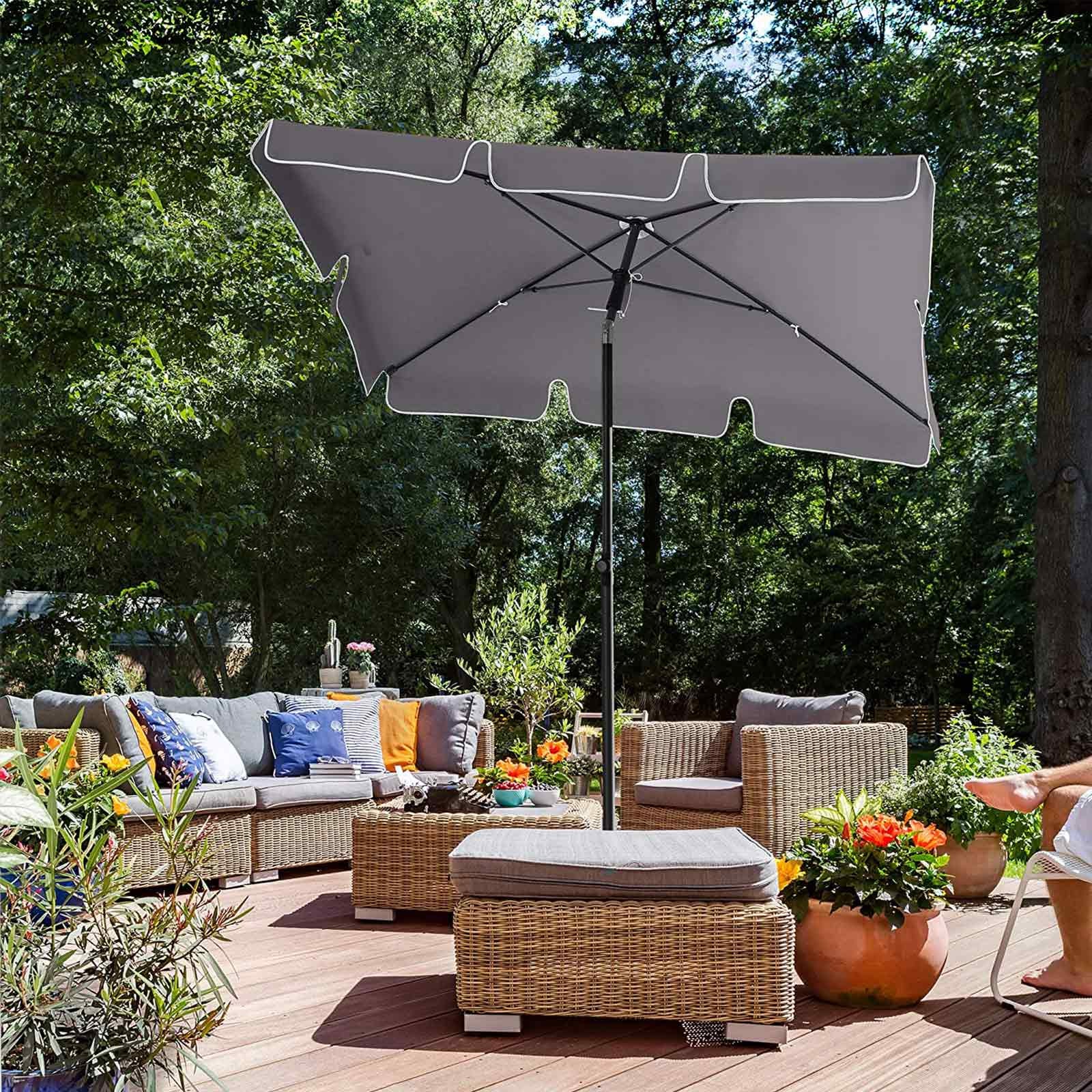 Parasol ogrodowy, szary, 180 cm
