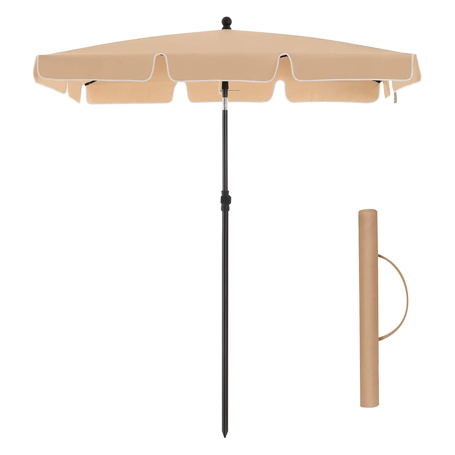 Parasol ogrodowy, khaki, 180 cm