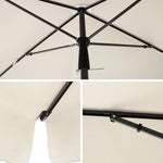 Parasol ogrodowy, biały, 180 cm