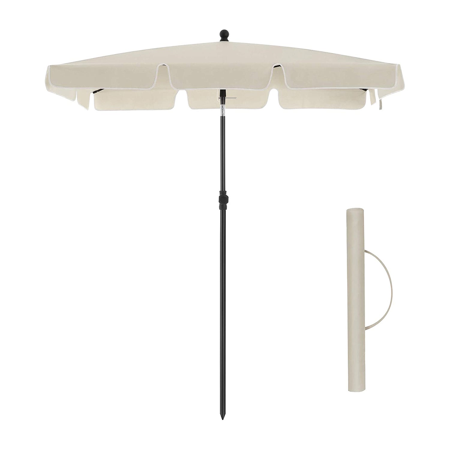 Parasol ogrodowy, biały, 180 cm