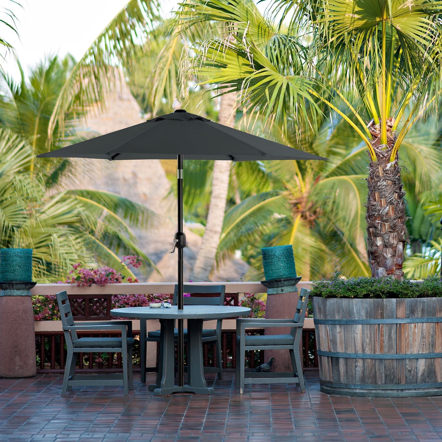 Parasol ogrodowy, szary, 200 cm