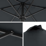 Parasol ogrodowy, szary, 200 cm