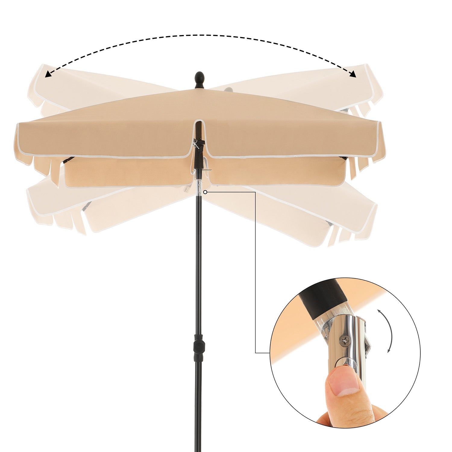 Produkt ogrodowy, khaki, 200 cm