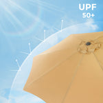 Parasol ogrodowy, khaki, 300 cm