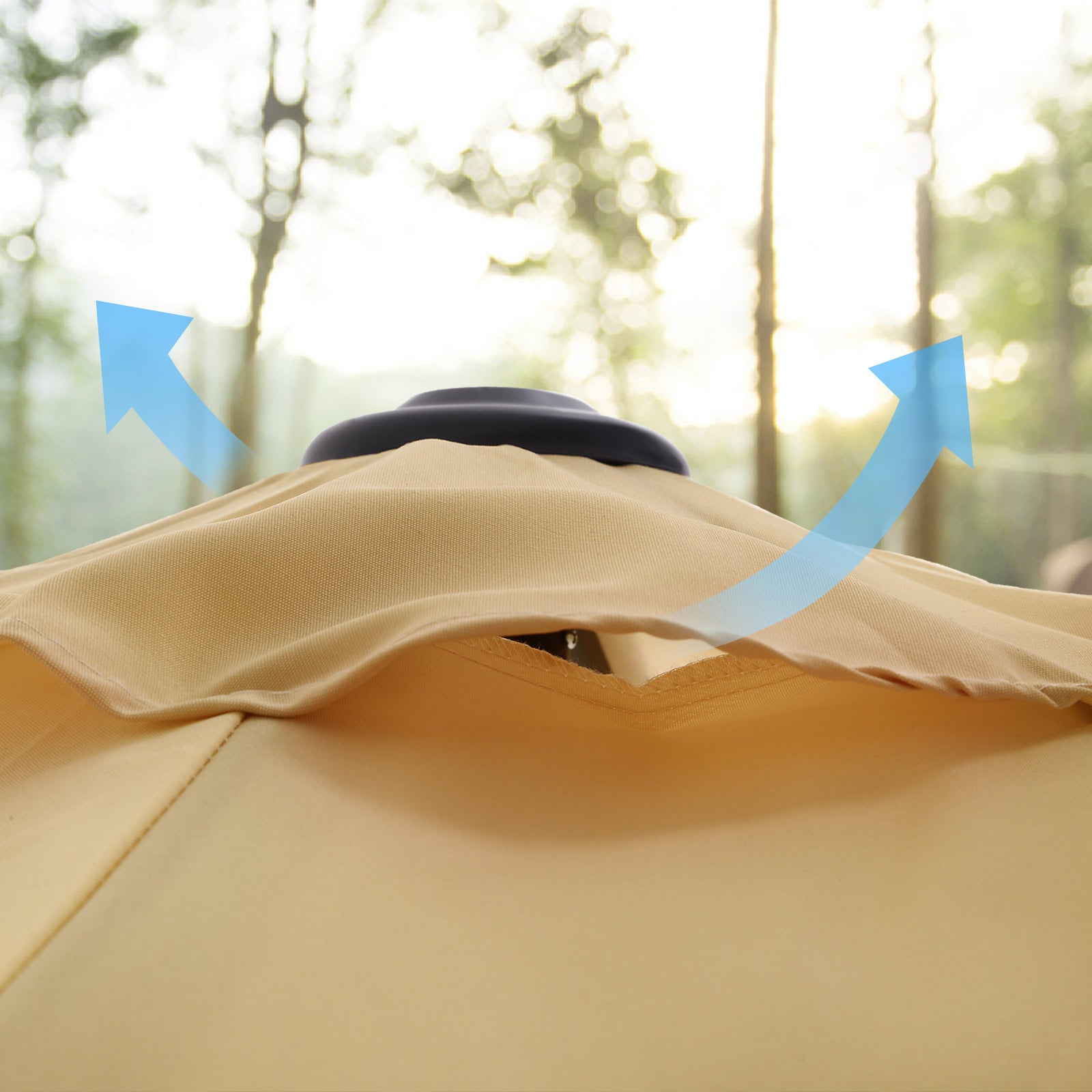 Parasol ogrodowy, khaki, 300 cm