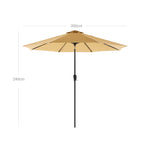Parasol ogrodowy, khaki, 300 cm