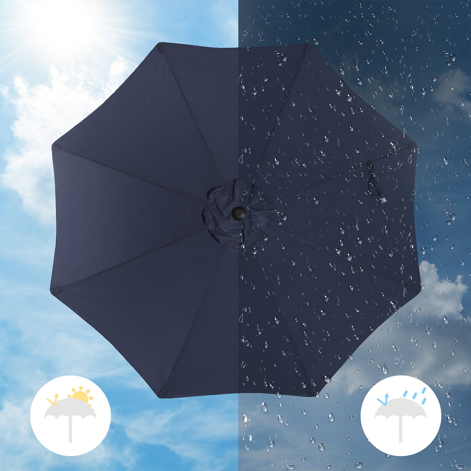 Parasol ogrodowy, quartz blue, 300 cm