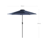 Parasol ogrodowy, quartz blue, 300 cm