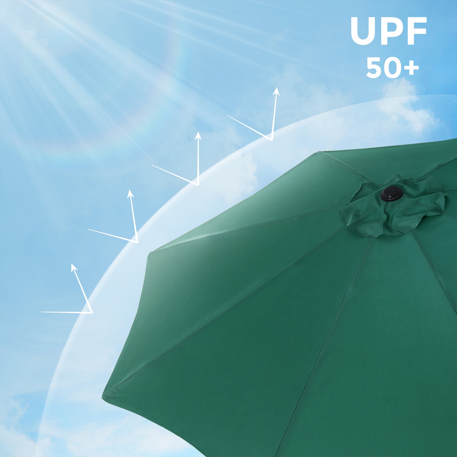 Parasol ogrodowy, celadon, 300 cm