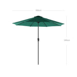 Parasol ogrodowy, celadon, 300 cm