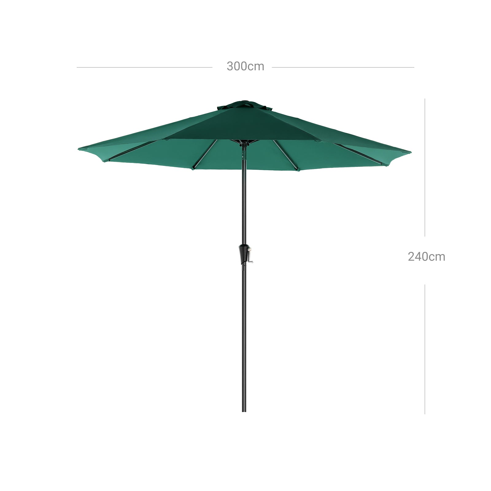 Parasol ogrodowy, celadon, 300 cm