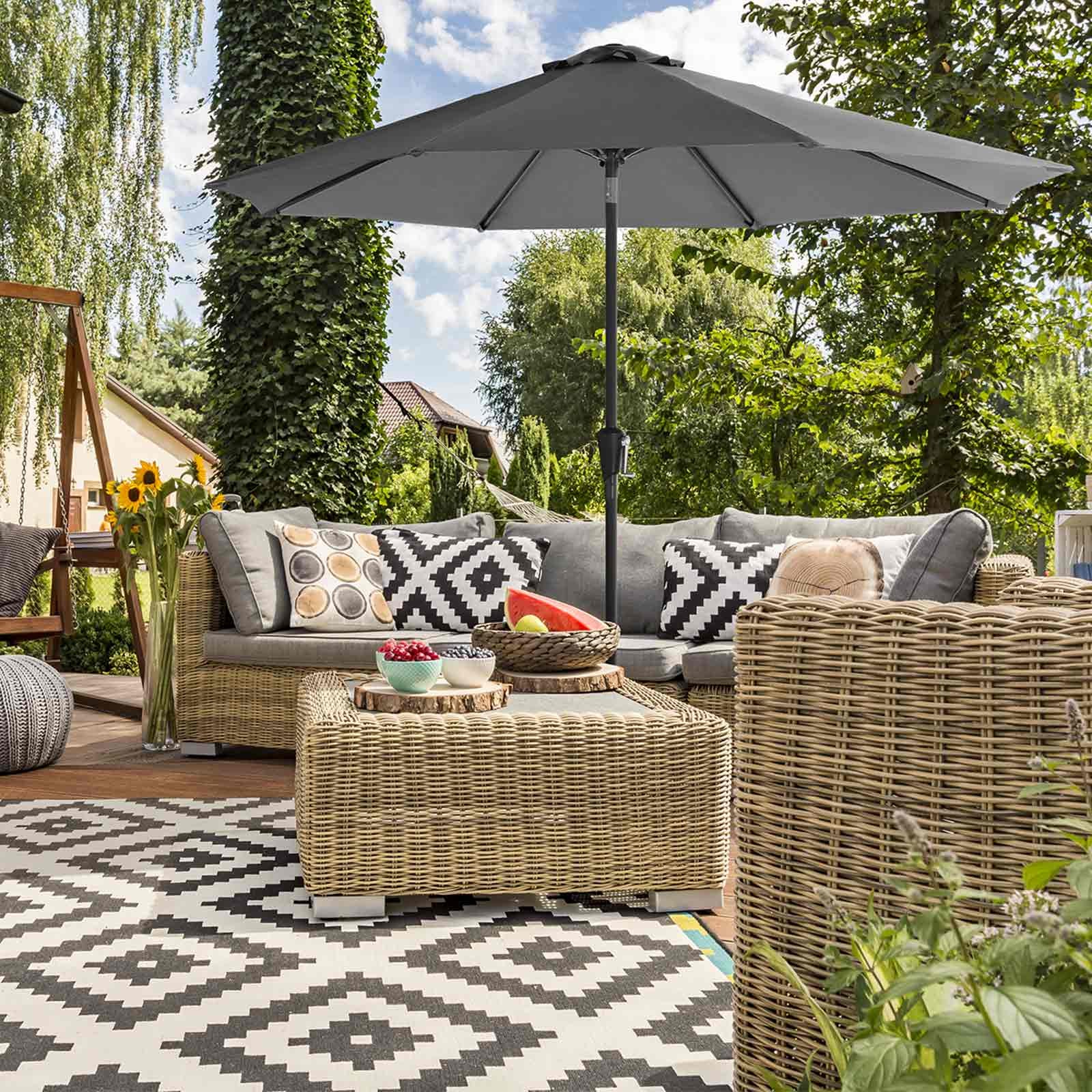 Parasol ogrodowy, szary, 300 cm