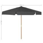Produkt ogrodowy, szary, 300 cm