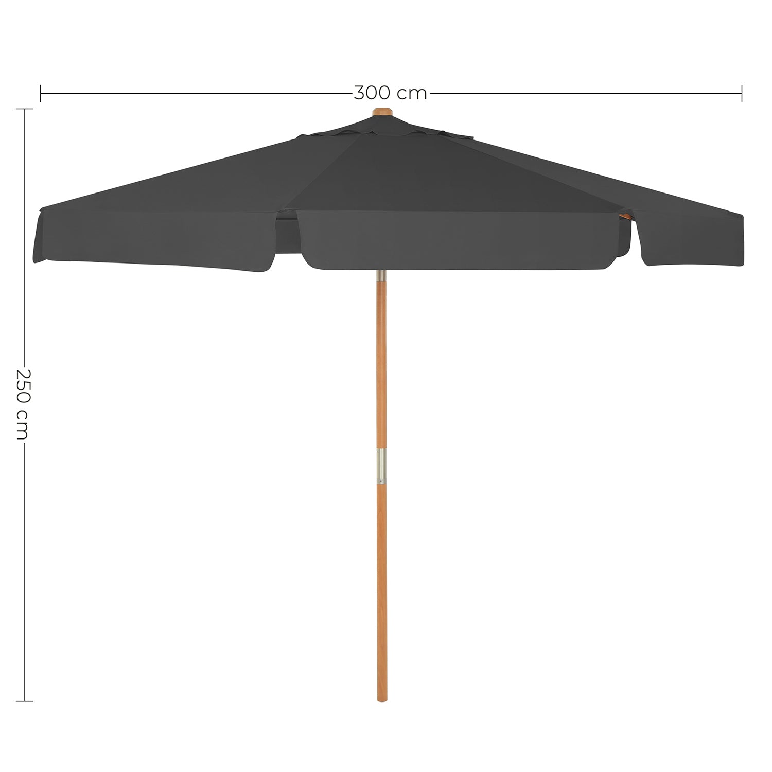 Produkt ogrodowy, szary, 300 cm