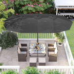 Parasol ogrodowy, szary, 460 cm