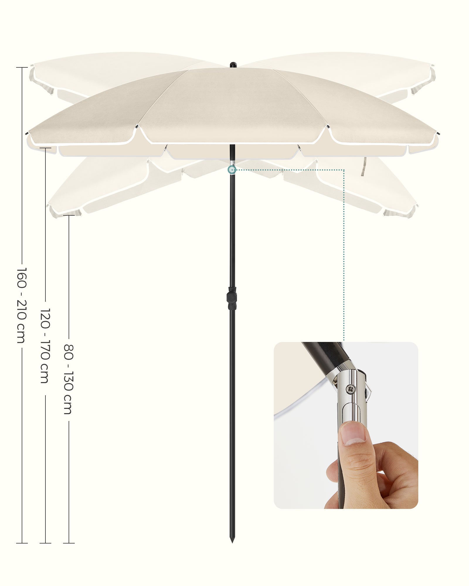 Produkt ogrodowy, light brown, 160 cm